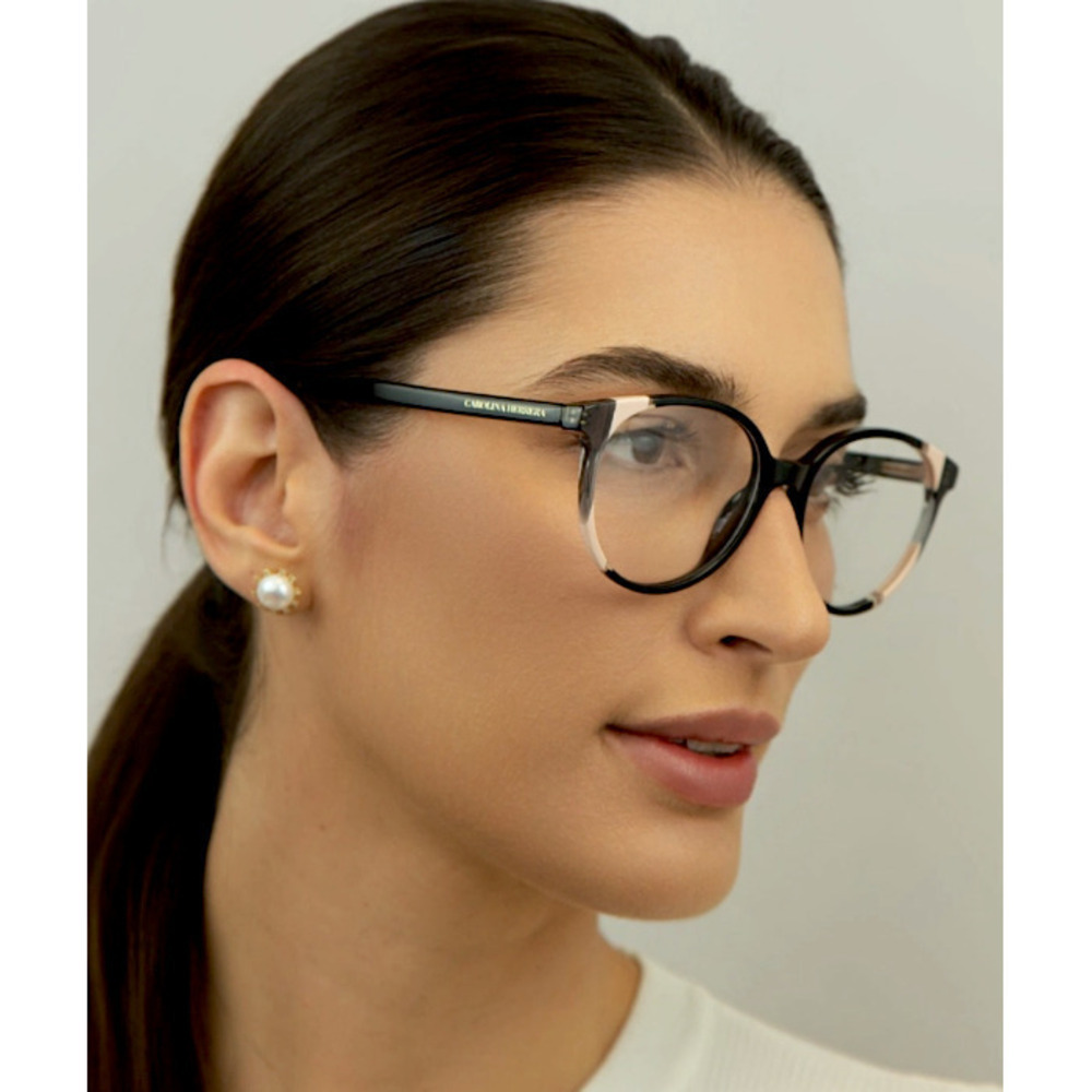 NWT Carolina Herrera CH0067-0KDX-52 Black 52mm Eyeglasses